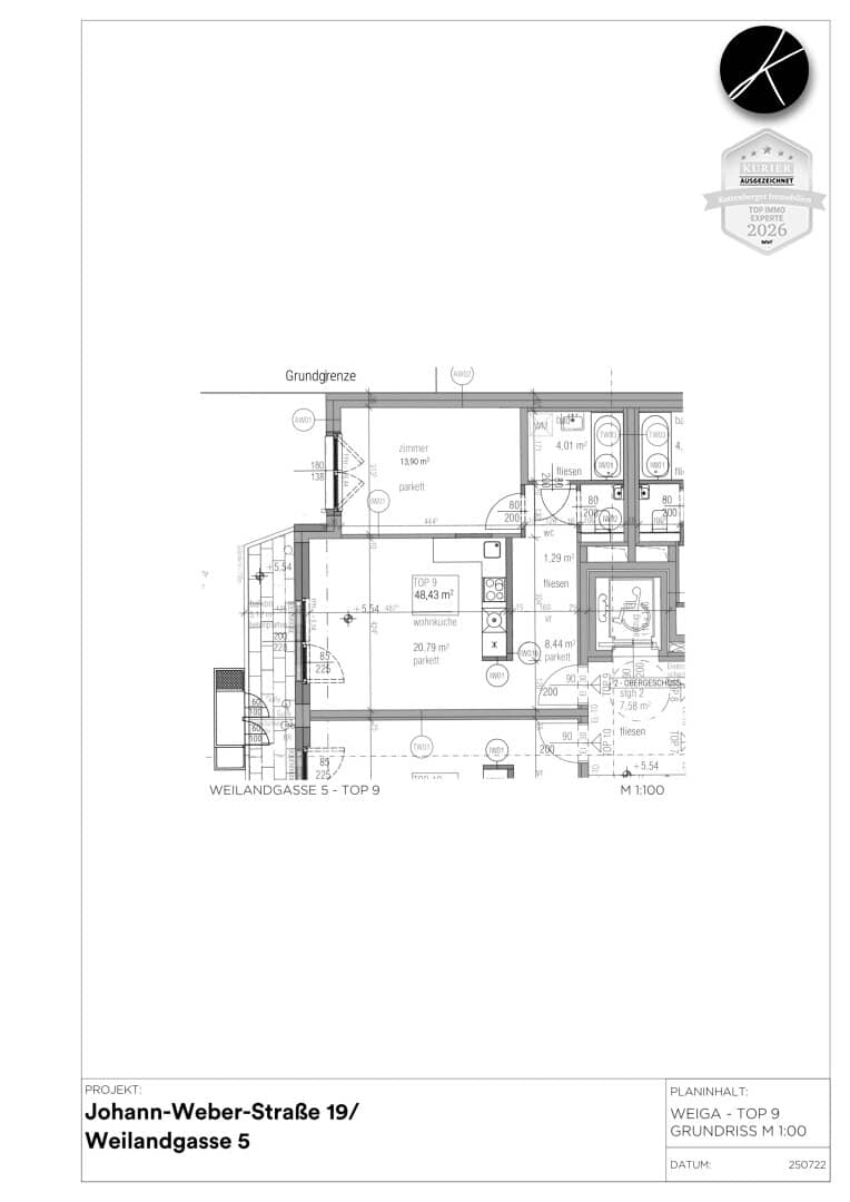 First occupancy: Quiet 2-room apartment on the 2nd floor