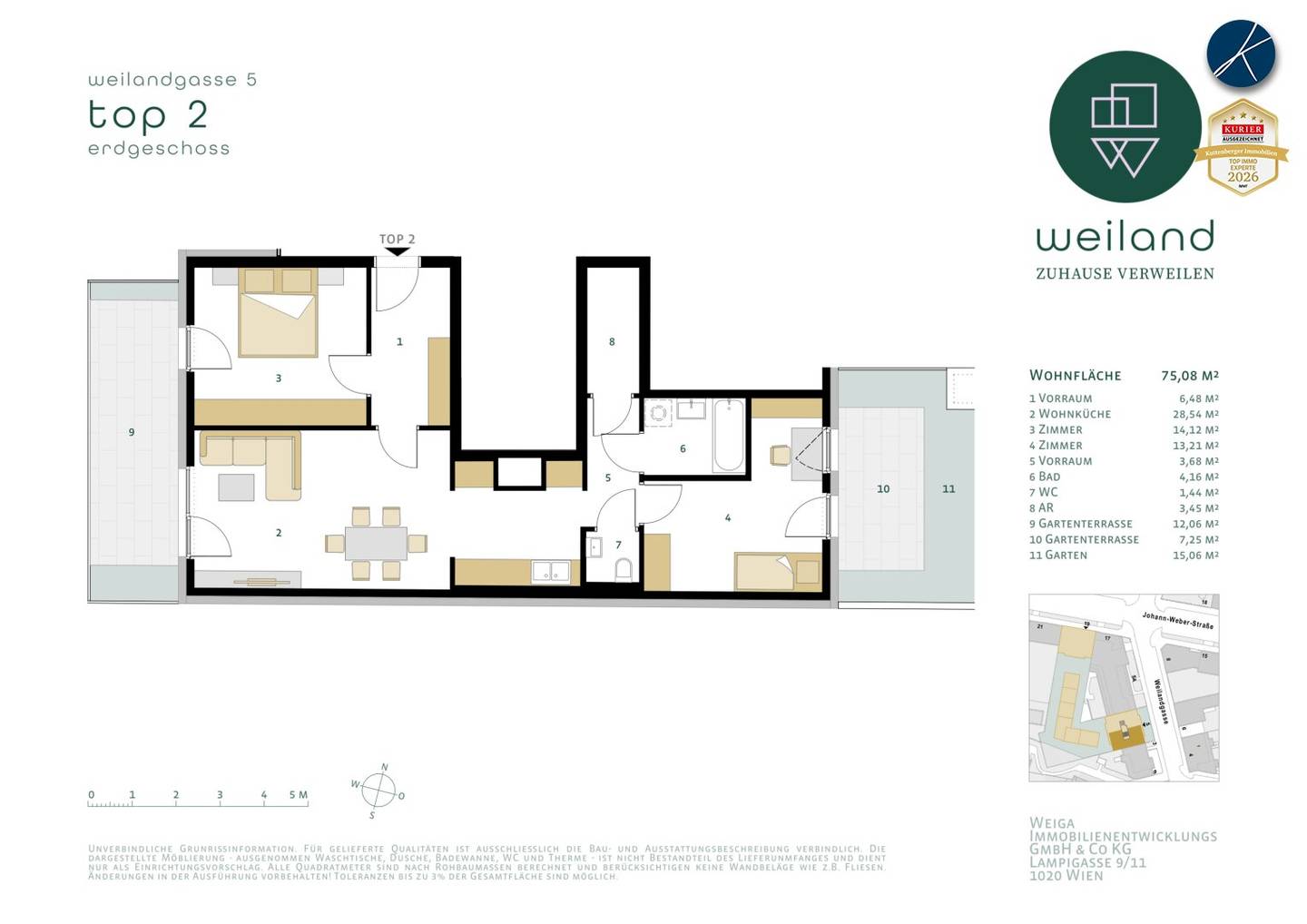 Garden &amp; Terrace: Cozy 3-Room Apartment in First Occupancy
