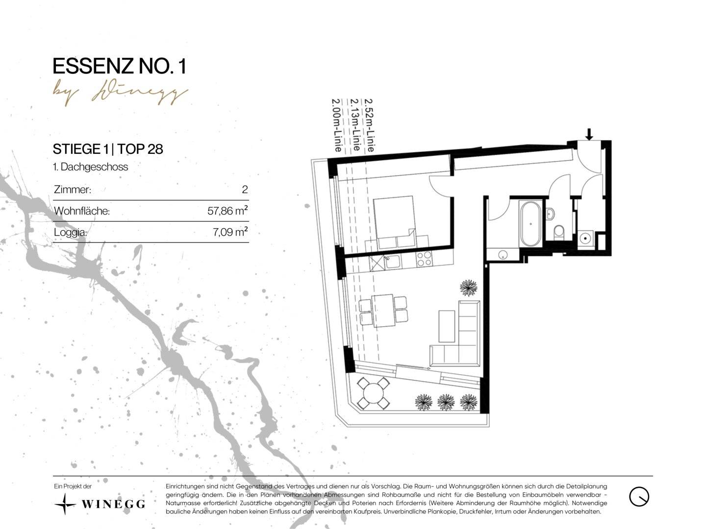 ESSENZ NO. 1 - The new avant-garde of living - Exclusive 2-room apartment with loggia