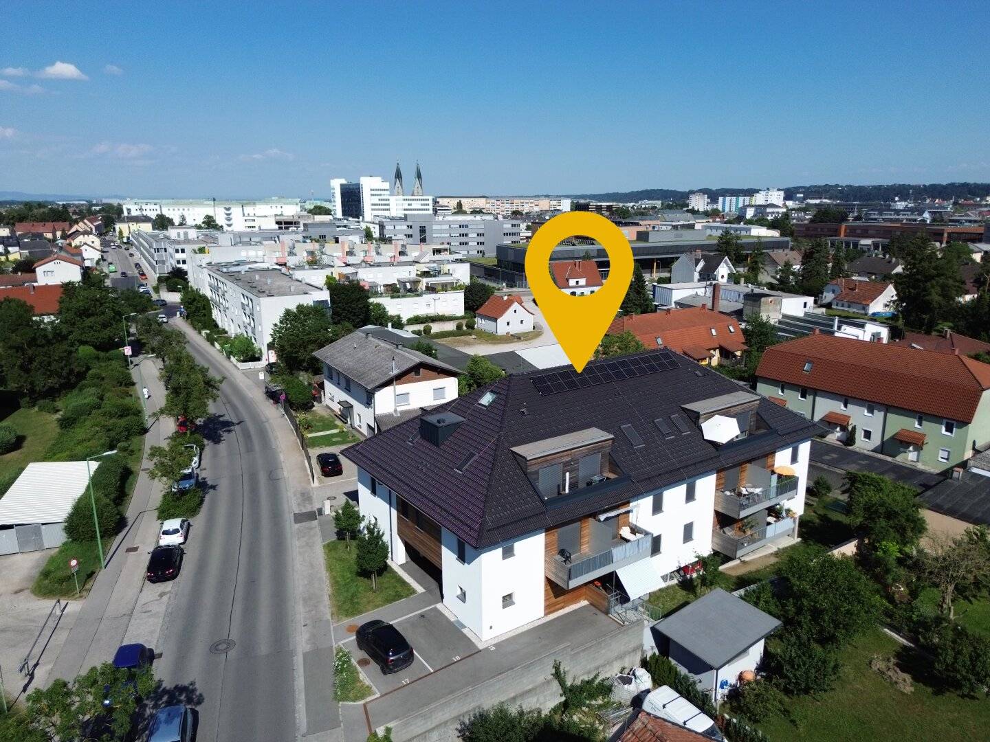 COMING SOON! Neubau-Zinshaus als perfekte Kapitalanlage! 18 Wohnungen mit Balkon, Garage, Stellplatz in 1A Stadtlage Römerstraße Wels