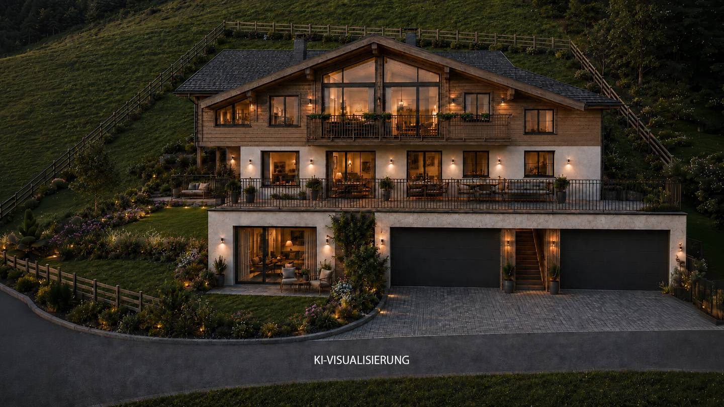 Sunny peaceful location with mountain view apartment in country house style