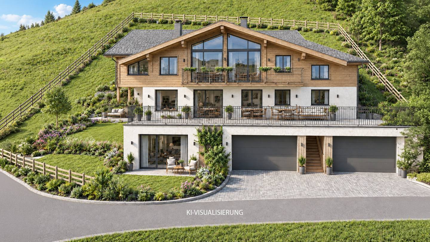 Sunny peaceful location with mountain view apartment in country house style