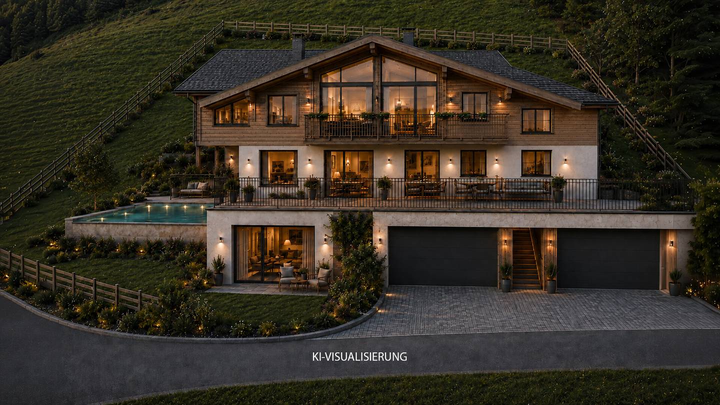 Sunny peaceful location with mountain view apartment in country house style