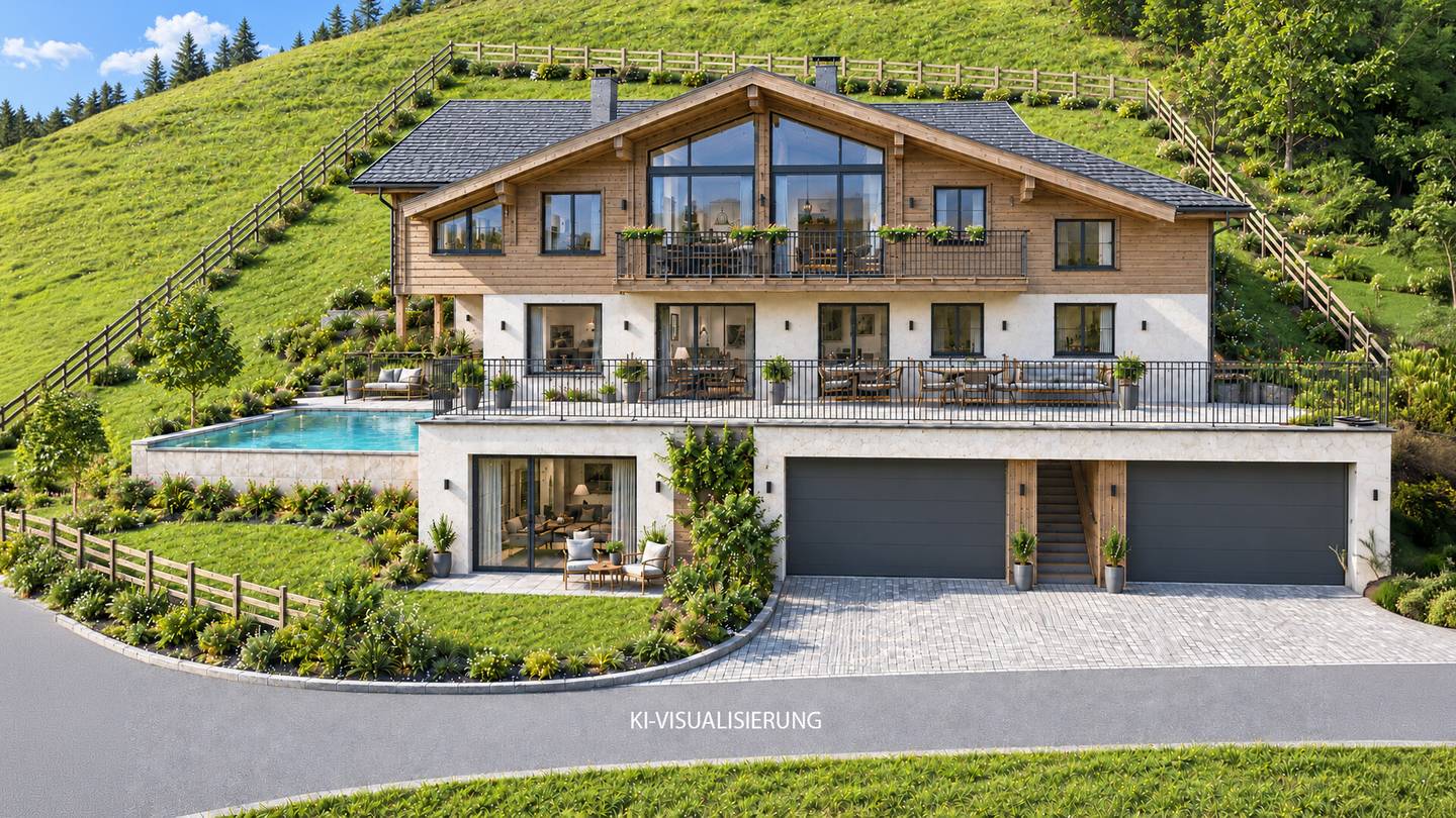 Sunny peaceful location with mountain view apartment in country house style