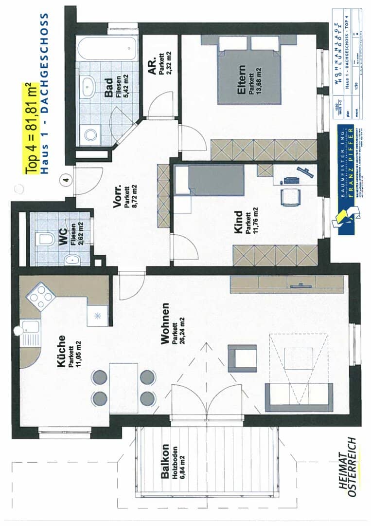 Wohnungsplan TOP4