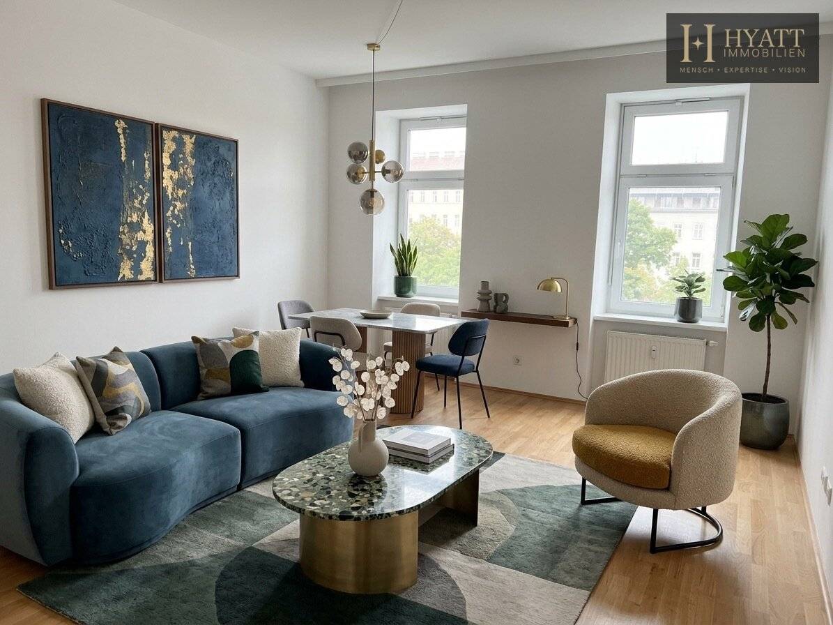 Urban living, surprisingly quiet living – stylishly renovated old building with lift, outdoor areas and modern energy technology