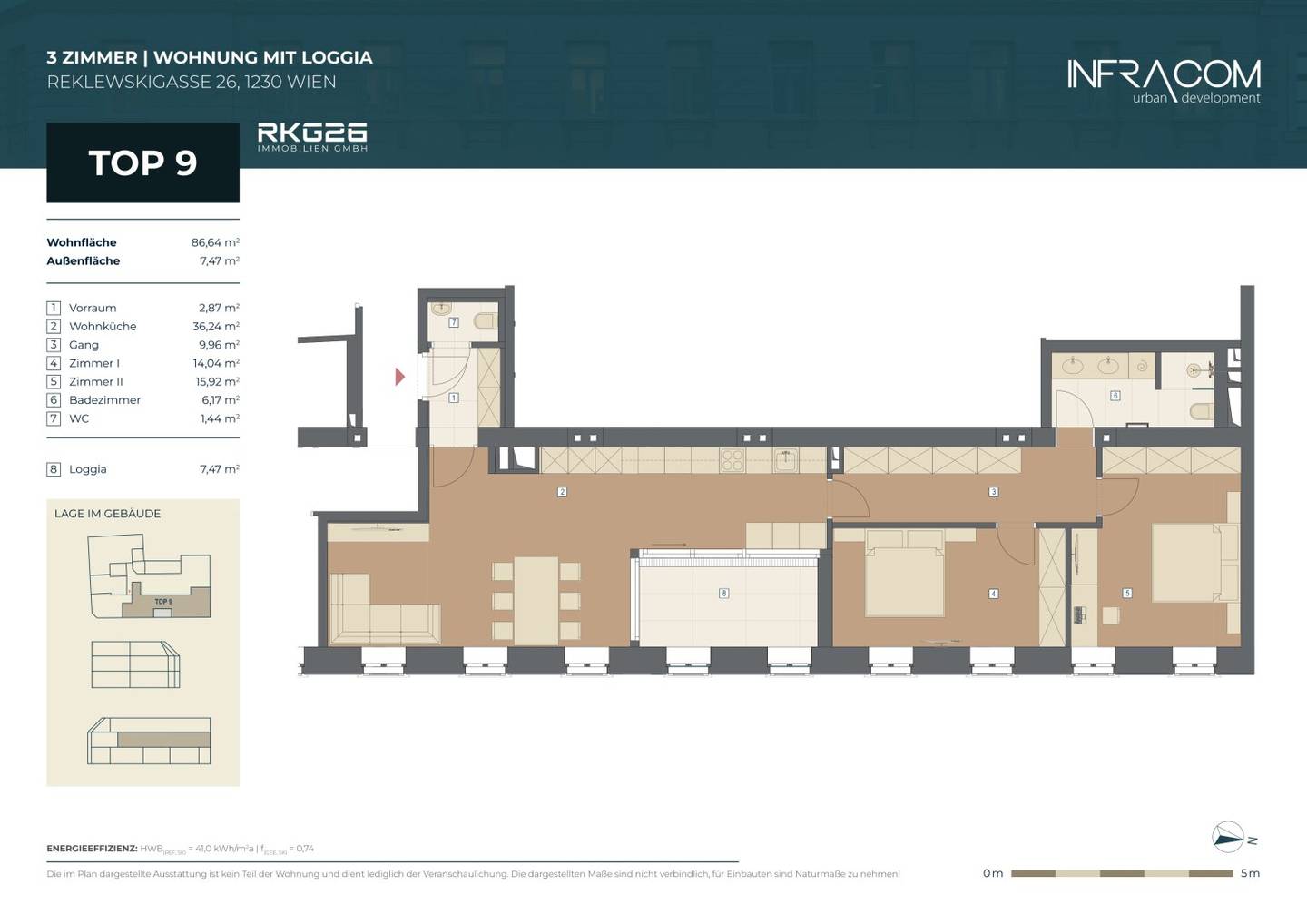 RKG26 – Wohnen mit Freiraum – 3-Zimmer-Wohnung mit großer Loggia