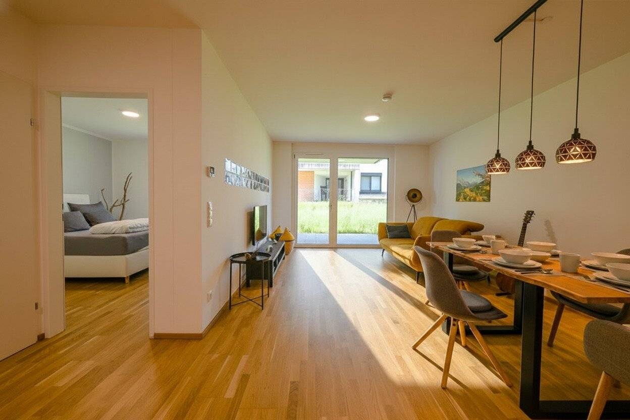 Charmante 2-Zi-Wohnung mit Garten &amp; Garage in Fieberbrunn – 58m²