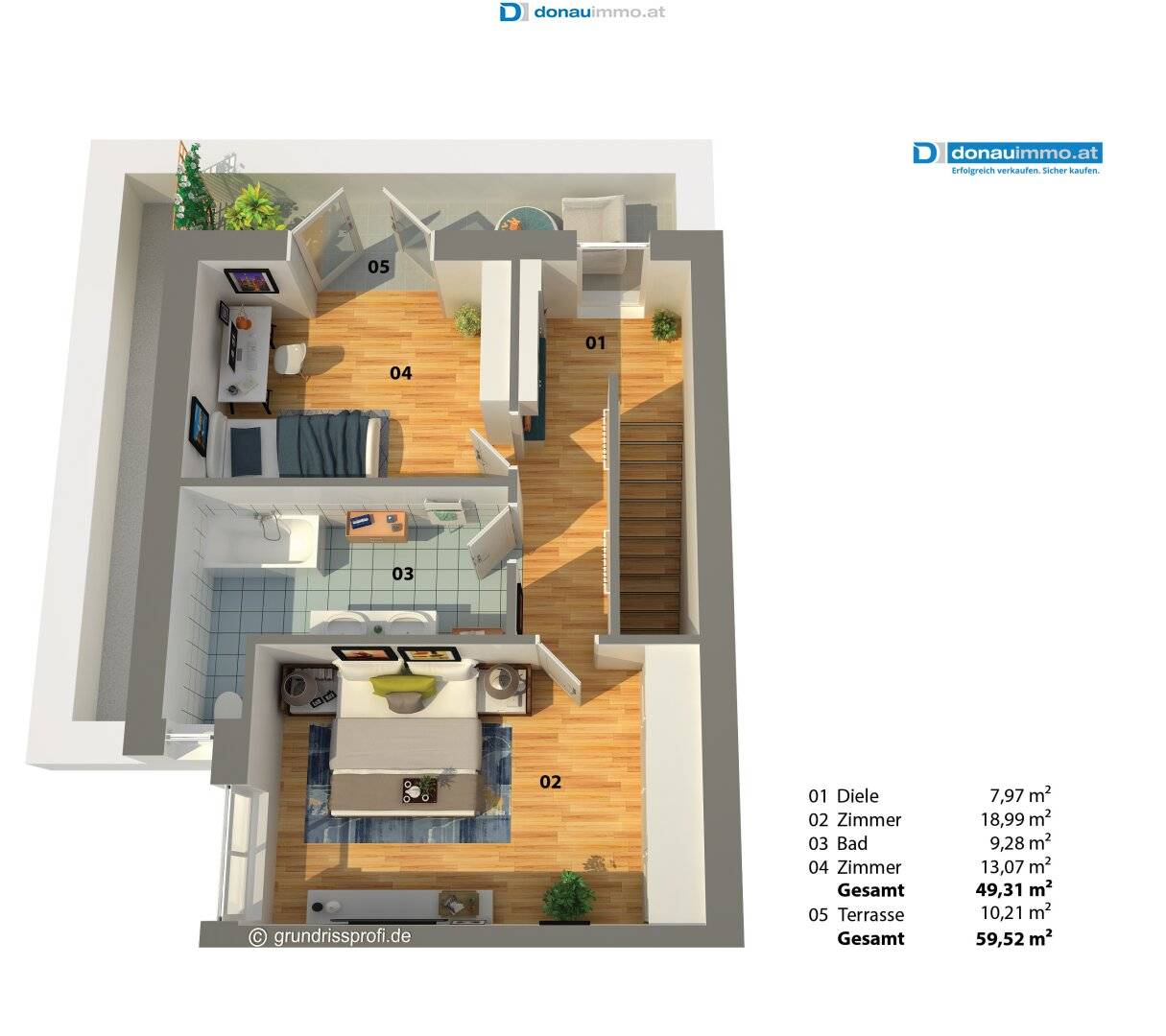 First occupancy Traumhafte maisonette apartment with terrace 4 rooms over 2 levels in Bruck an der Leitha