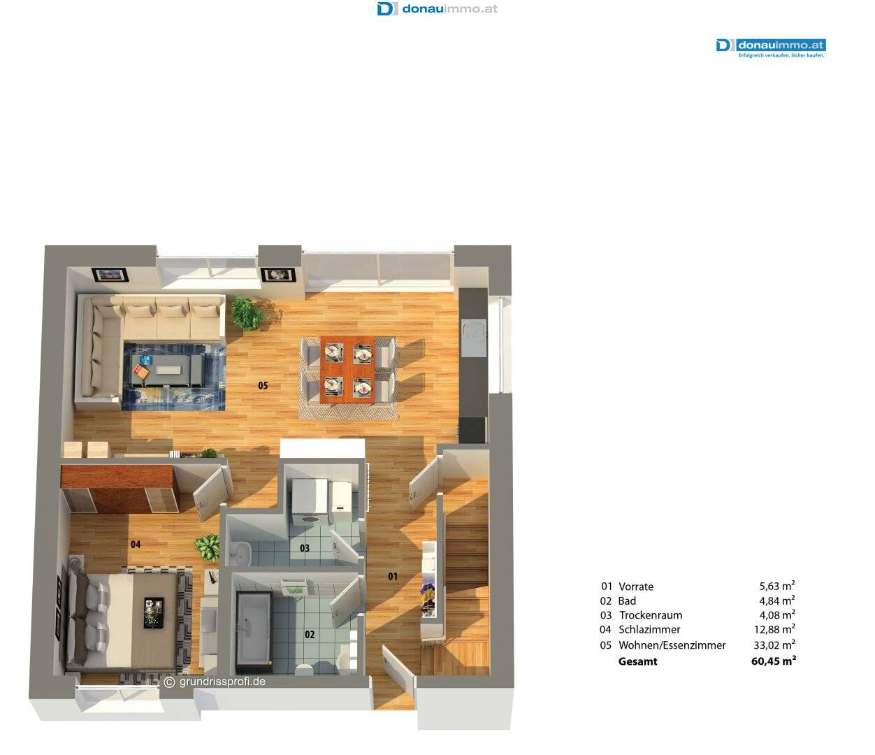 First occupancy Traumhafte maisonette apartment with terrace 4 rooms over 2 levels in Bruck an der Leitha