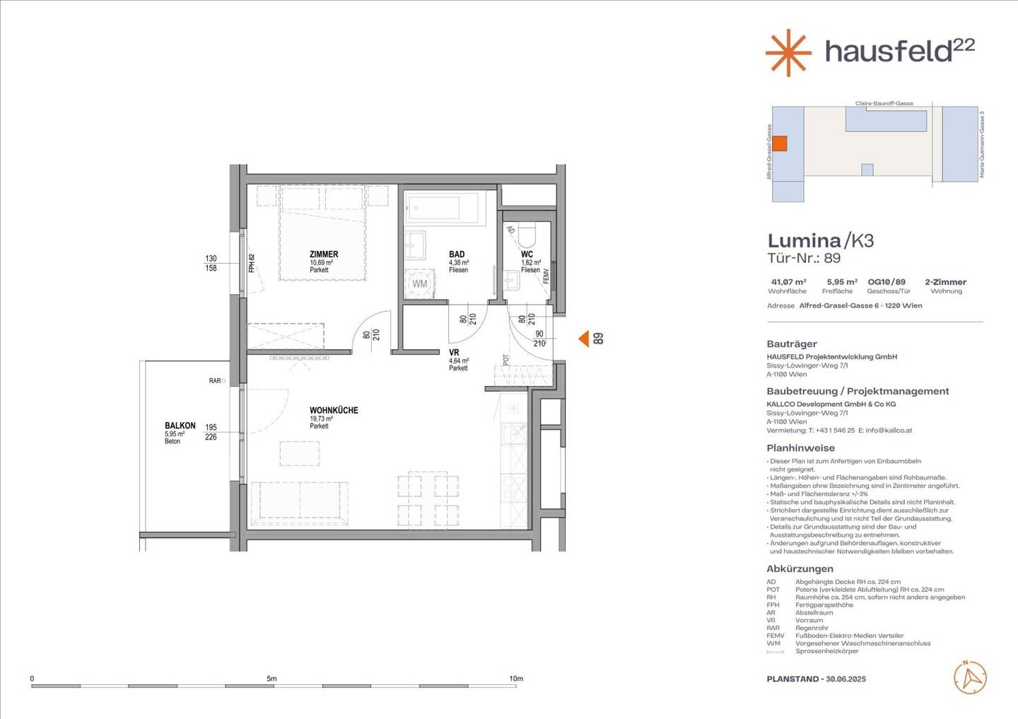 Top: A.89  ● LUMINA in Hausfeld²² ● Open-ended lease ● Book appointment online: www.hausfeld22.at/lumina