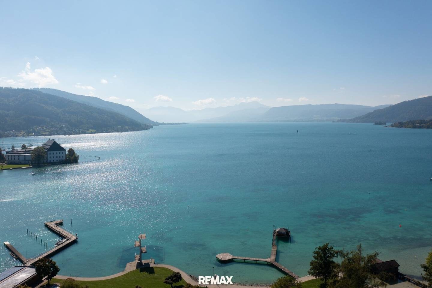Wenn ich den See seh, brauch ich kein Meer mehr! Panoramatischer Seeblick auf den Attersee.