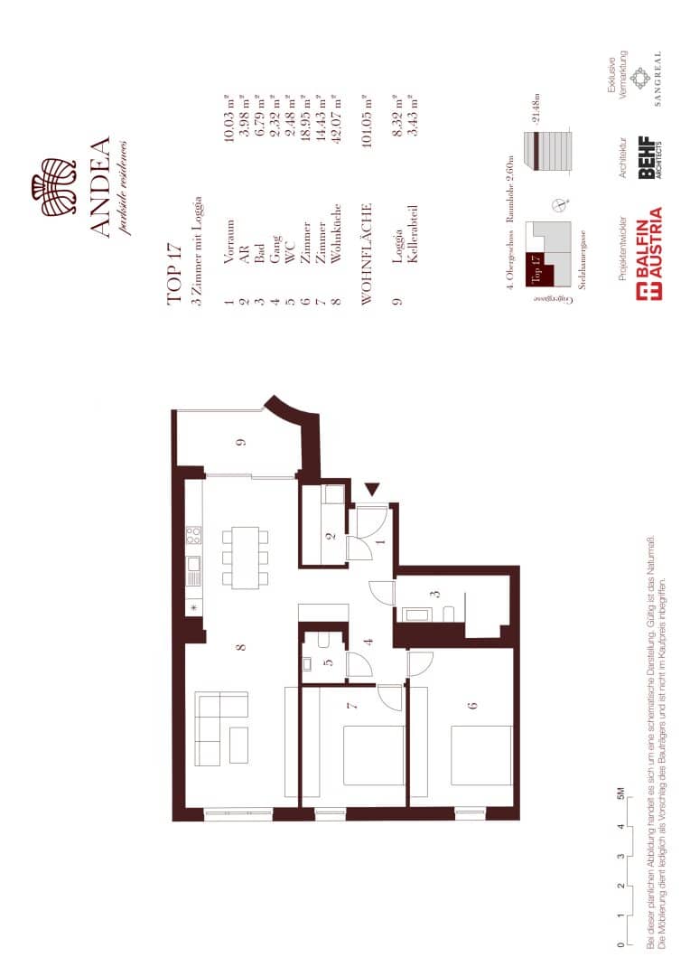 Perfekt geschnittene 3-Zimmer-Wohnung mit Loggia | ANDEA – Parkside Residences