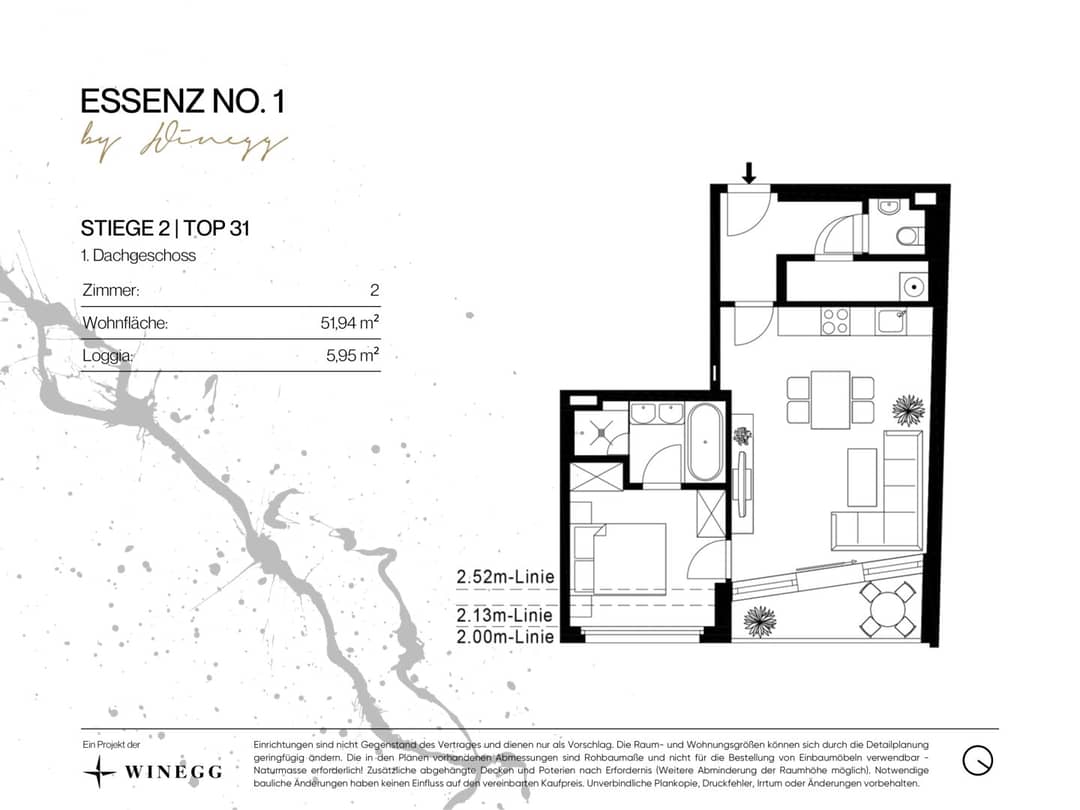 Essenz No.1: 2-Rm Apt w/ Loggia