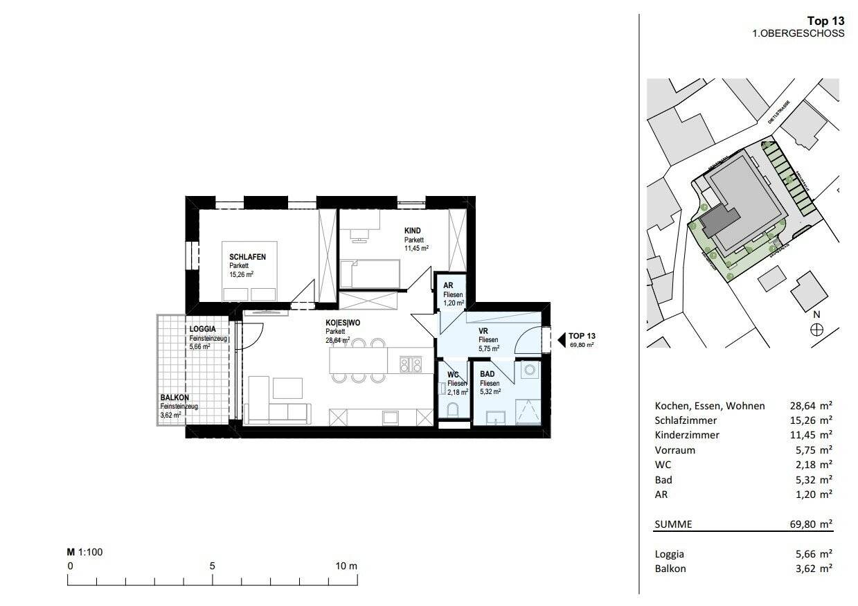 Attraktive Terrassenwohnung Top 13 im Zentrum Kirchdorf