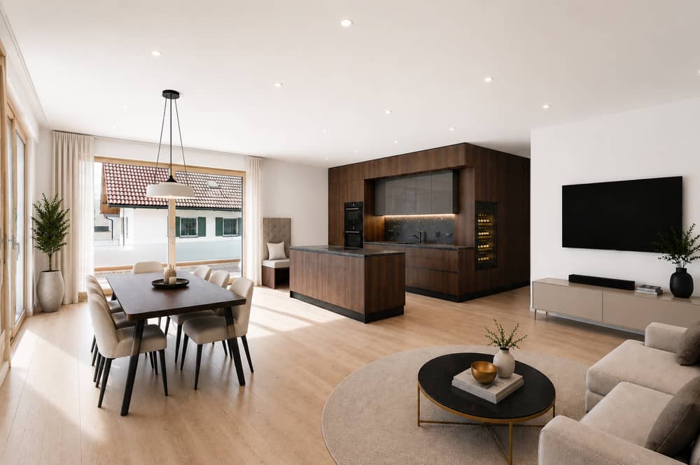 Penthouse style apartment with terrace and fortress view