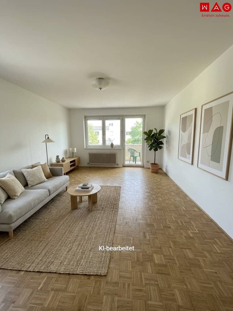Idyllic and quiet living near the Wasserwald with excellent infrastructure Spacious 2-room apartment with nice view thanks to loggia
