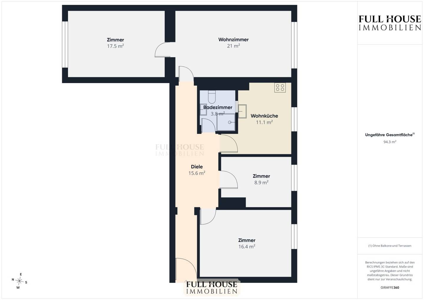 P8 Klagenfurt Living – 4.5-room apartment with clear layout in central downtown location