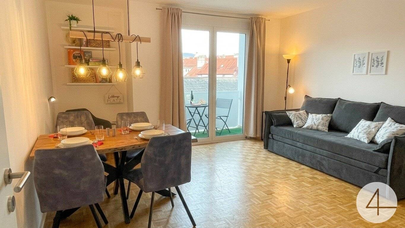 Möblierte 2-Zimmer Wohnung mit Loggia in Krems vermietet bis 31.01.2027