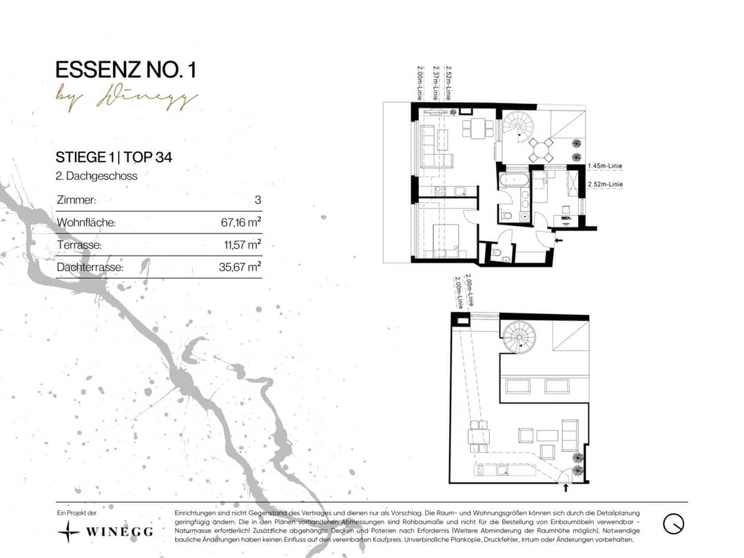 Dachgeschosswohnung mit privater Dachterrasse und Südwestlage