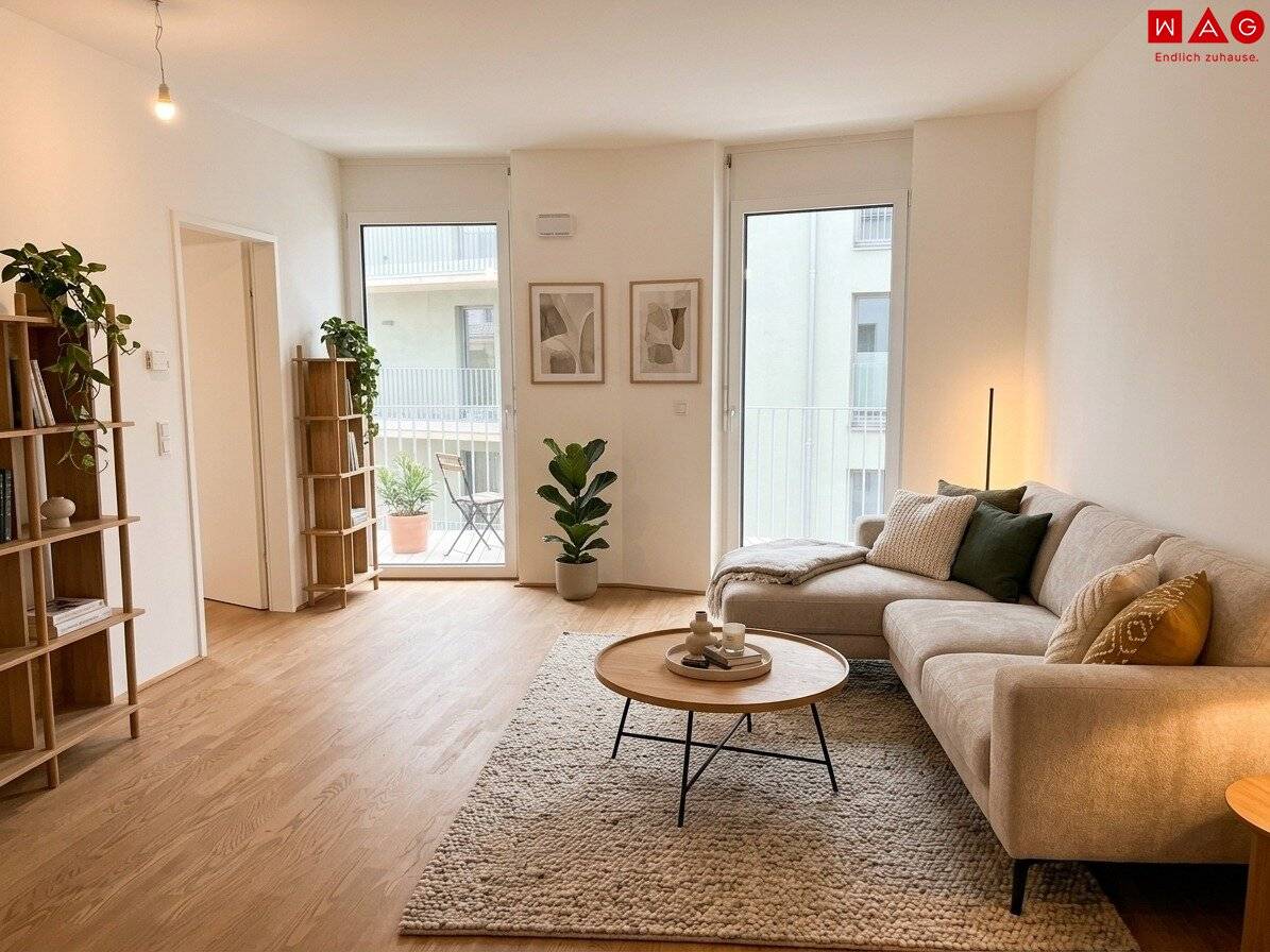 Erstbezug: Mderne 2-Zimmer-Wohnung mit großem Balkon!