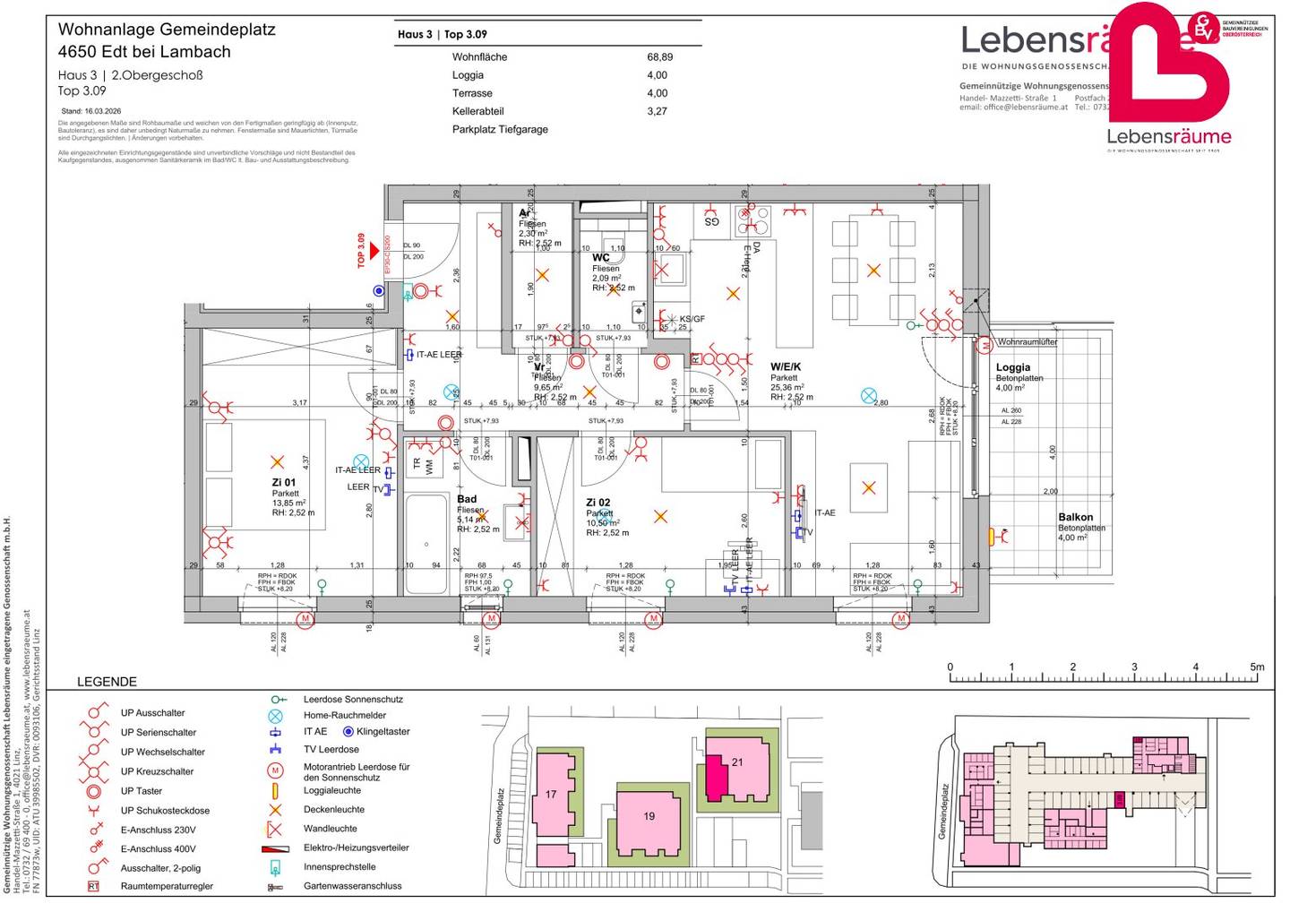 EDT bei Lambach - New development project "Residential Quarter" 46 subsidized rental apartments