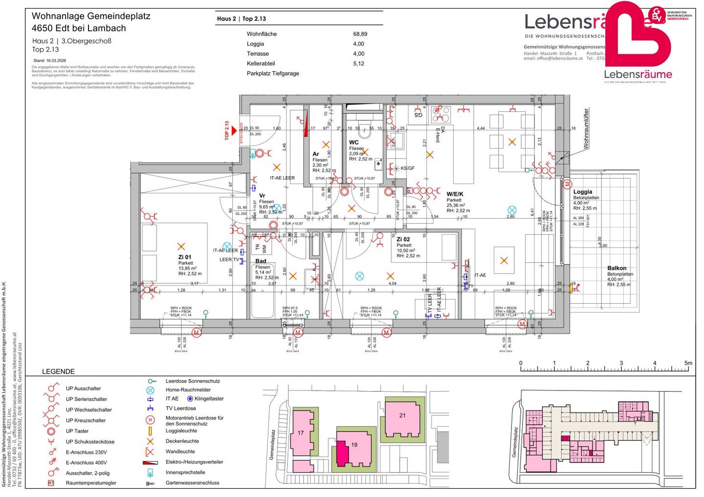 EDT bei Lambach - New development project "residential quarter" 46 subsidized rental apartments