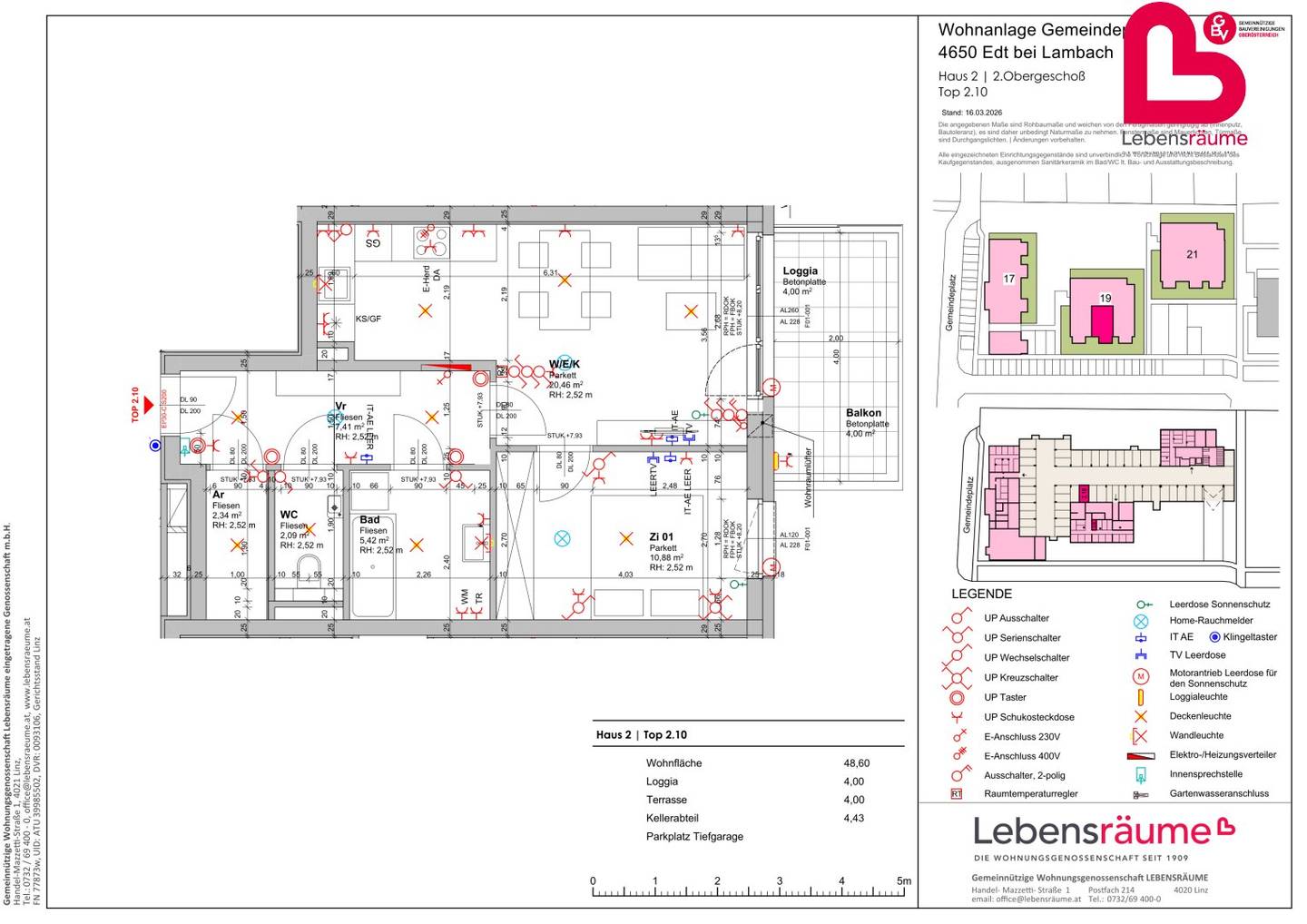 Edt bei Lambach - New development project Residential Quarter 46 subsidized rental apartments