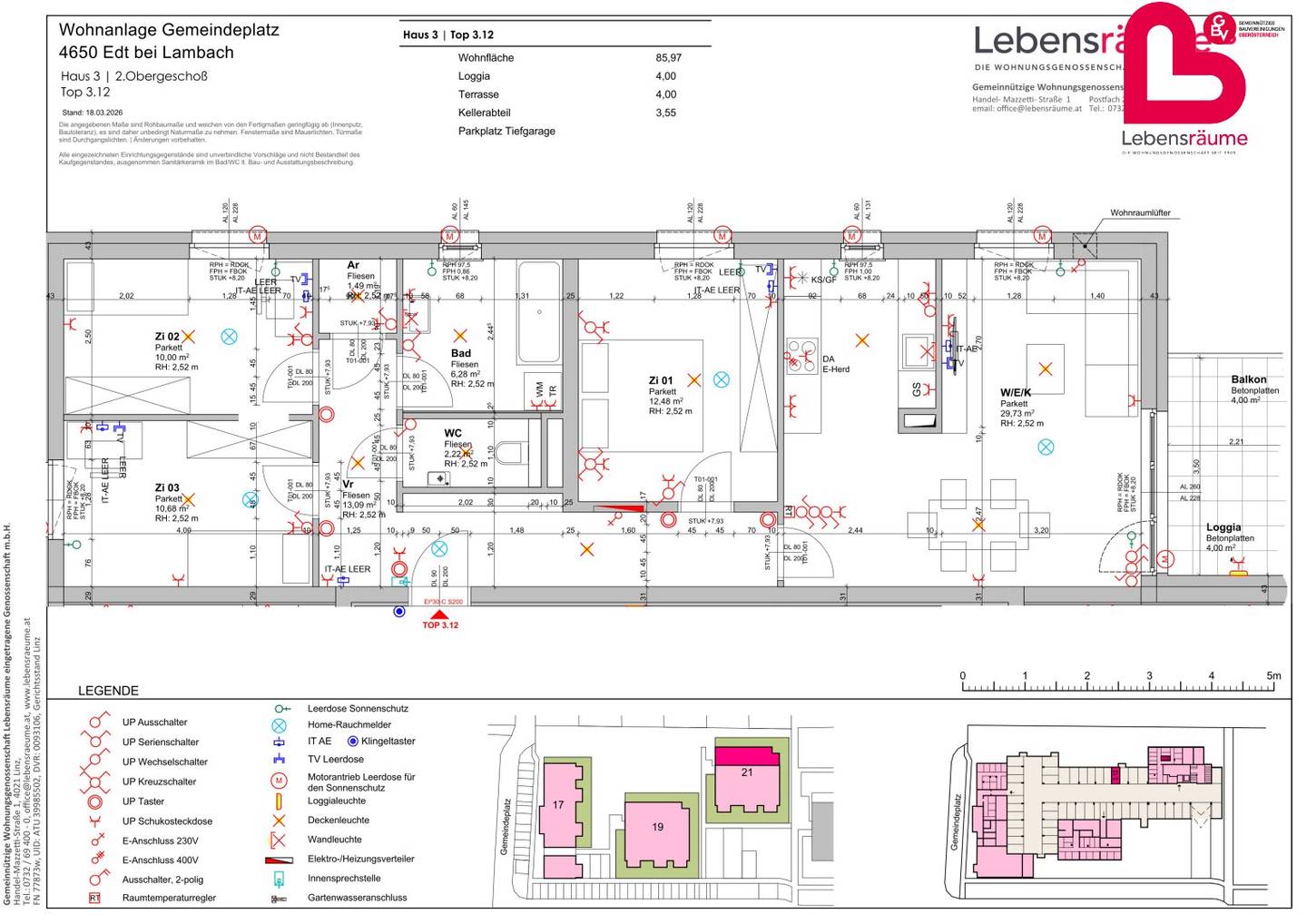 EDT bei Lambach - New development project "Wohnquartier" 46 subsidized rental apartments