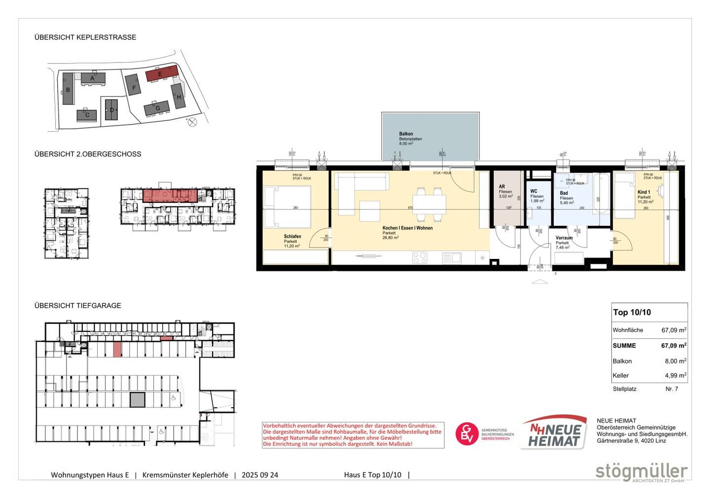 First occupancy in Kremsmünster: Central living with underfloor heating, terraces or balconies and underground car park