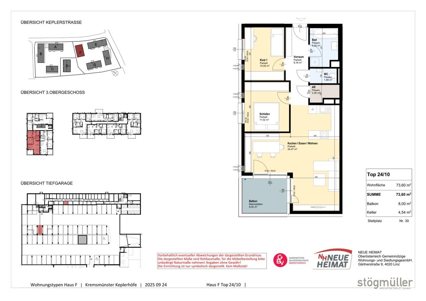 First occupancy in Kremsmünster: Central living with underfloor heating, terraces or balconies and underground parking