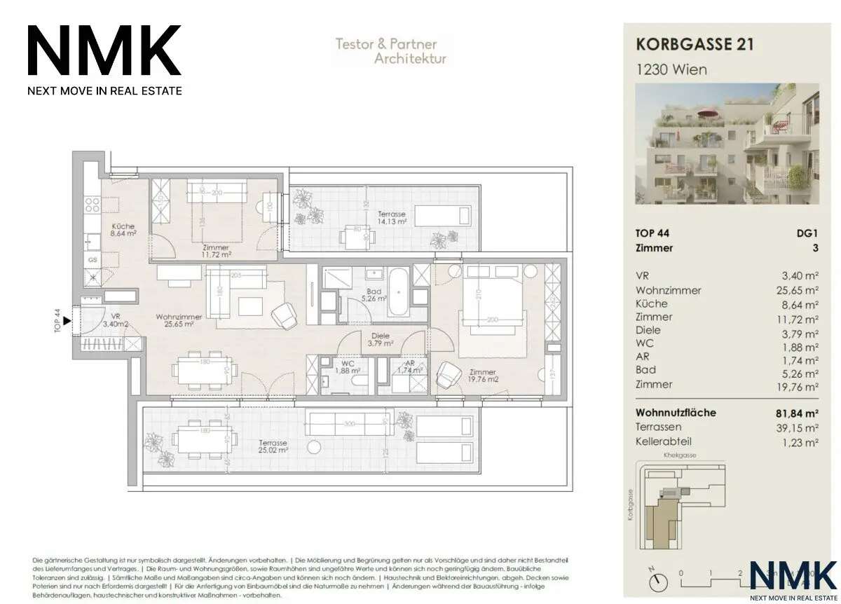 KH:EK:51 – Sustainable first occupancy with outdoor areas in the green heart of Liesing