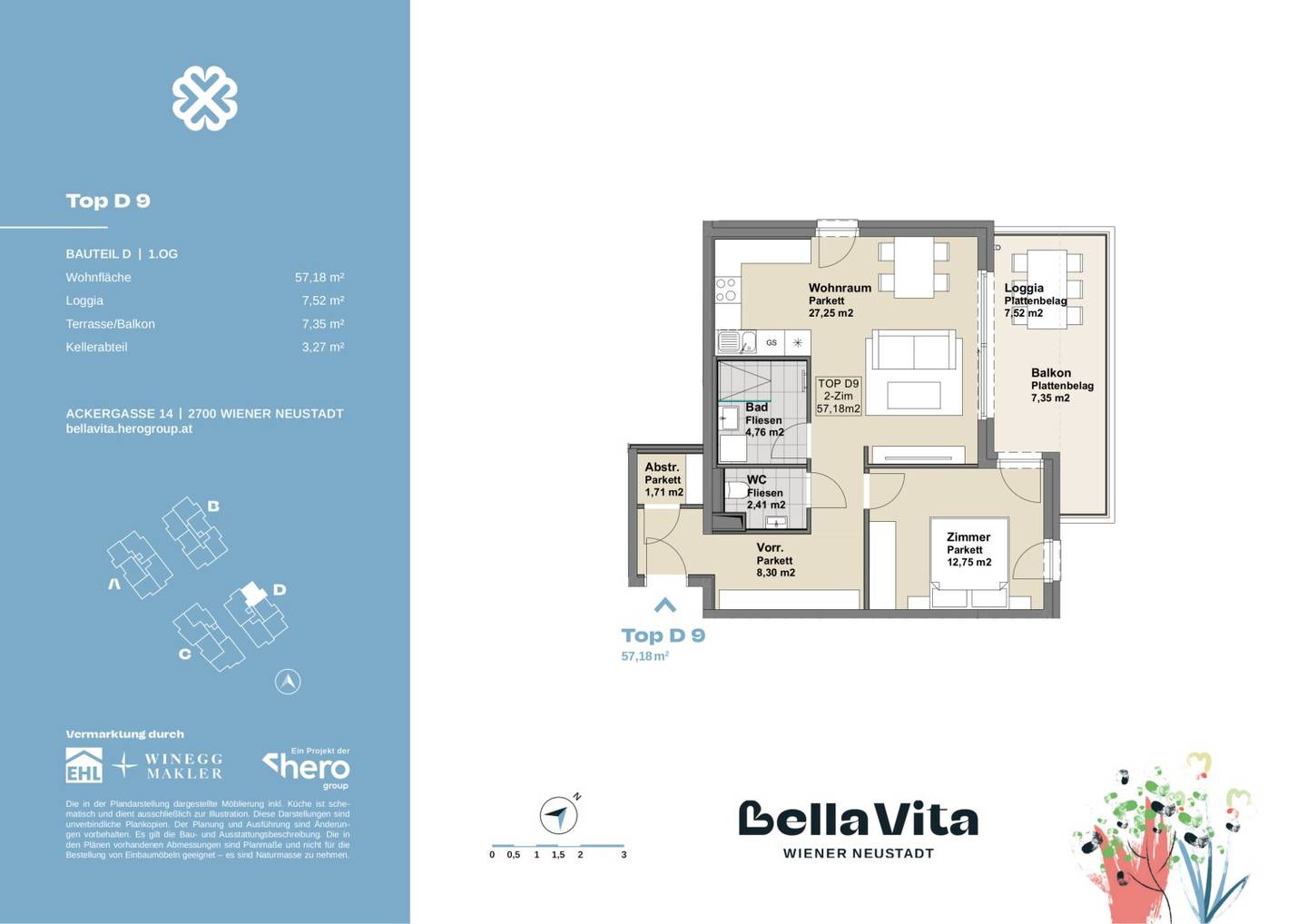 Commission-free! Appealing two bedroom wellness oasis with a generous loggia | First occupancy