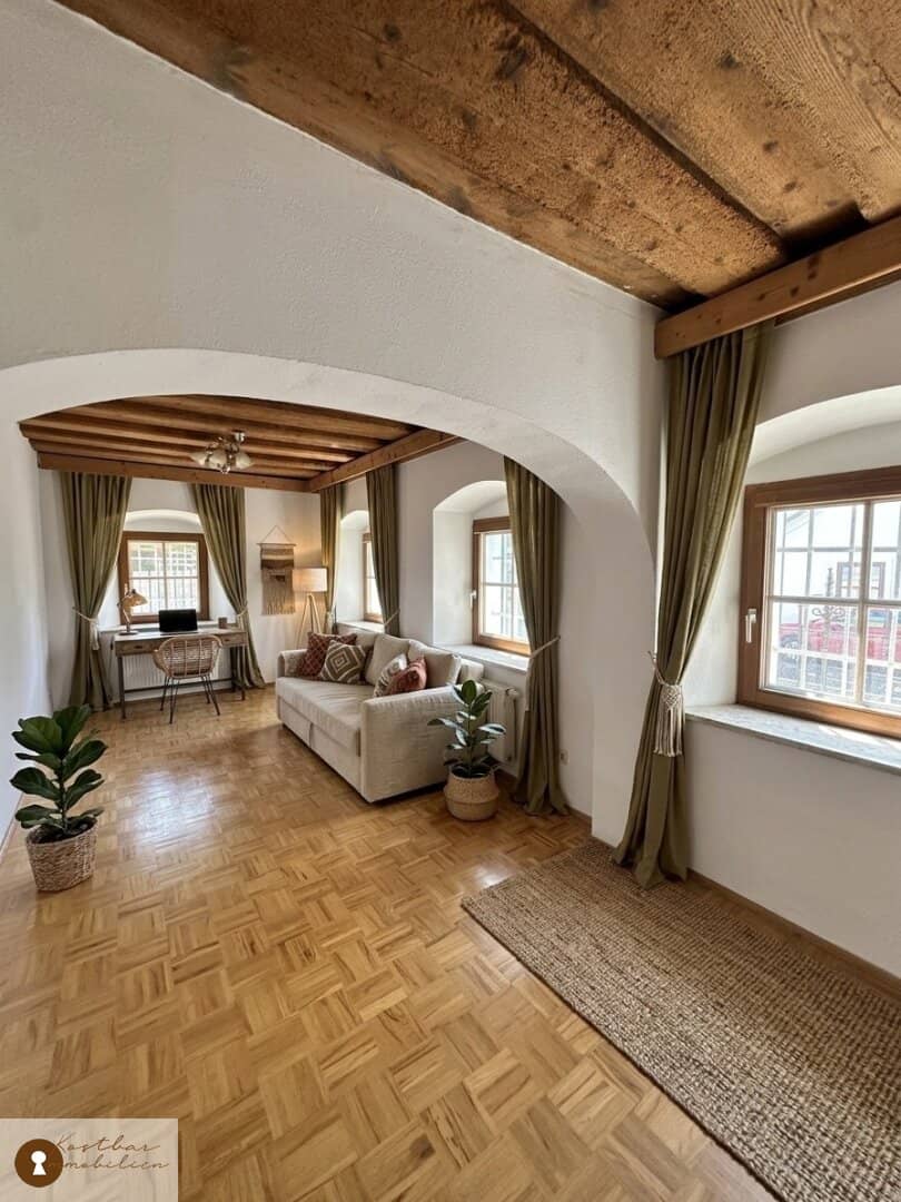 Charming two-room old building apartment with historic flair and modern comfort in the heart of St. Peter with parking for rent