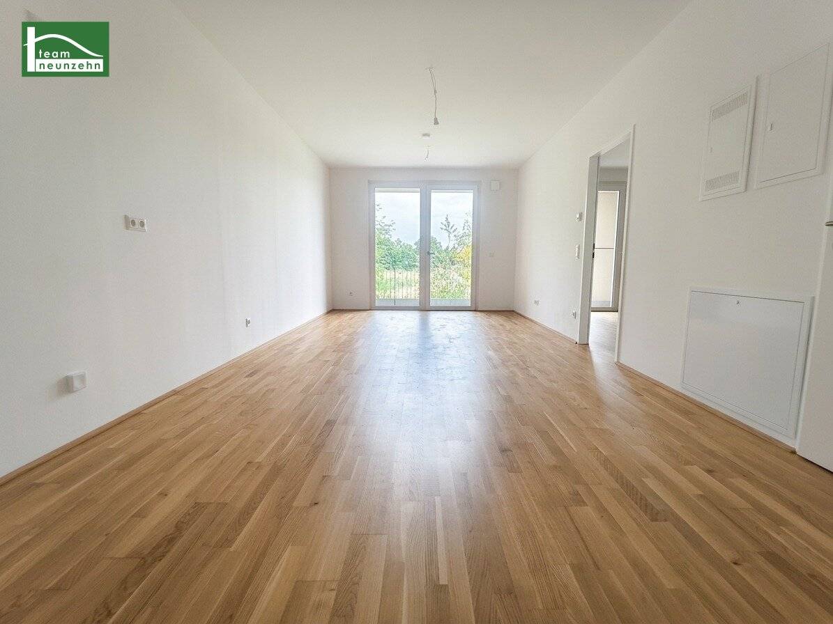Moderne 2-Zimmer-Wohnung mit großer privater Außenfläche! Steingötterhof: Stadt trifft Natur