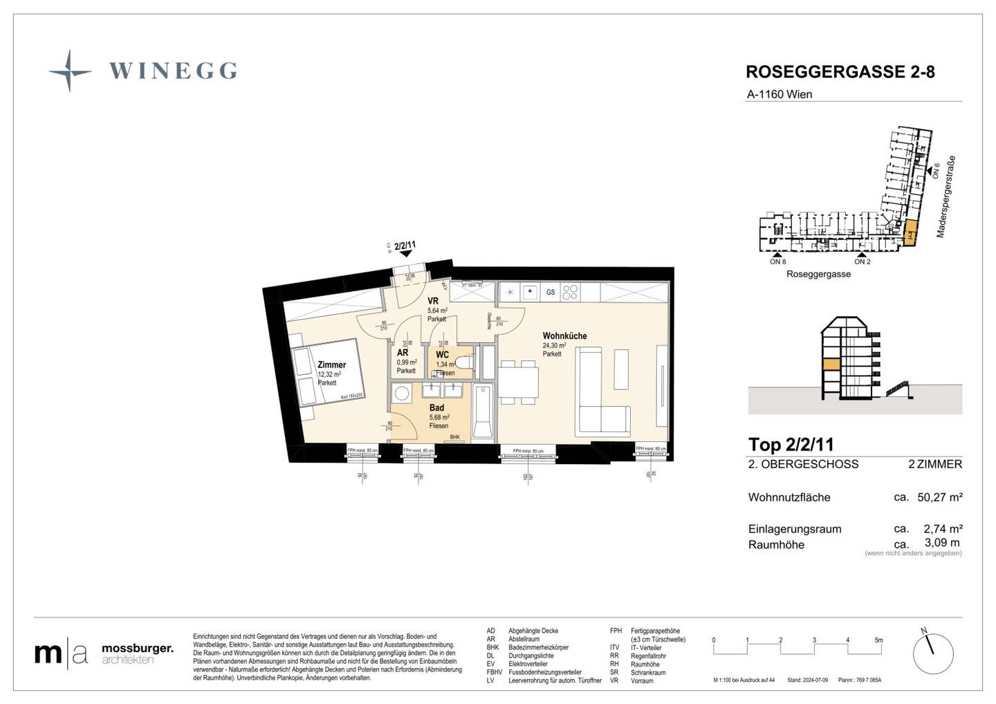Wohnung mit ruhigem Innenhof und grünem Umfeld