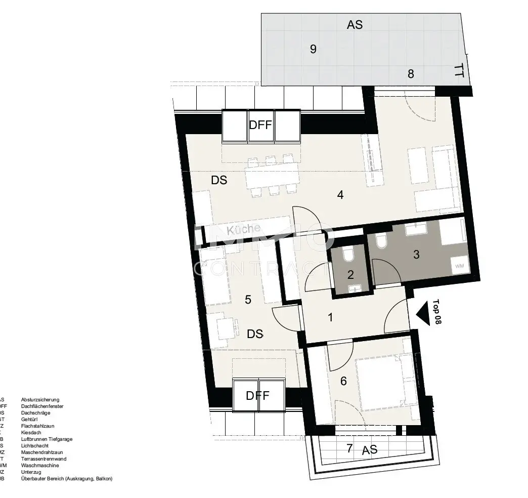 Bright and light-filled dream apartment in very beautiful location with large outdoor area