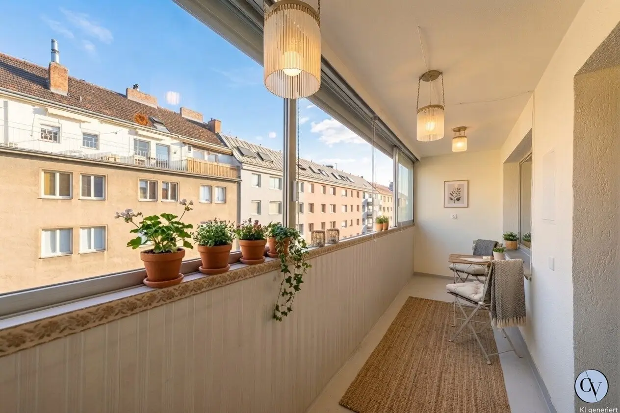 Loggia dream near Augarten for renovation also suitable for flatshare rental