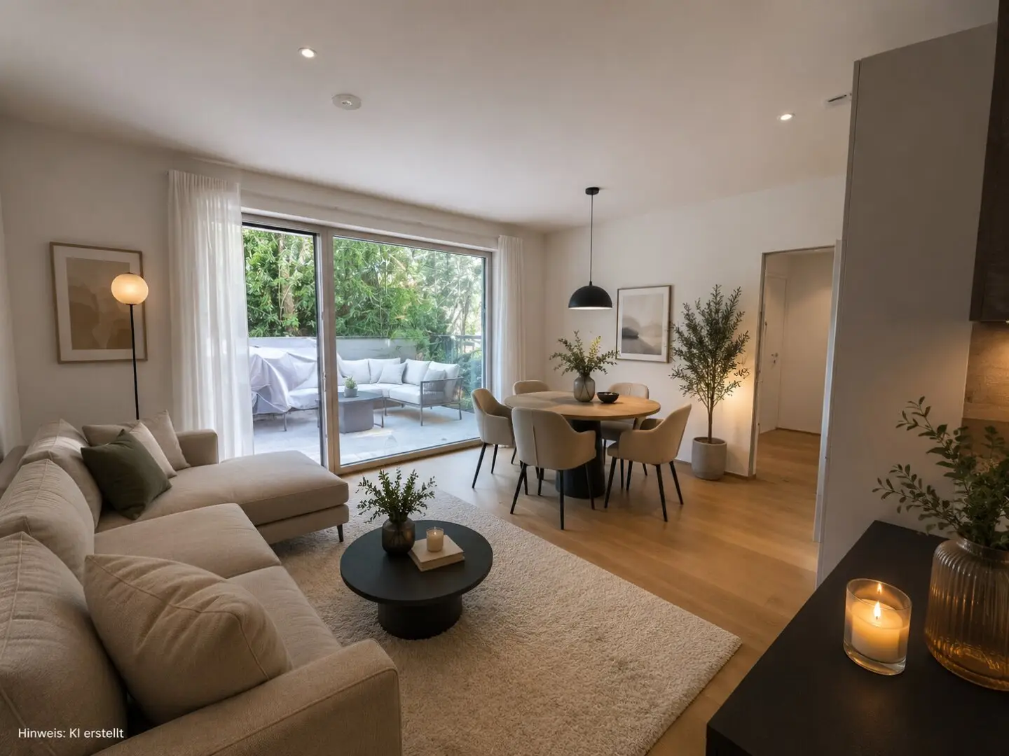 2-room garden apartment in first occupancy directly at the park