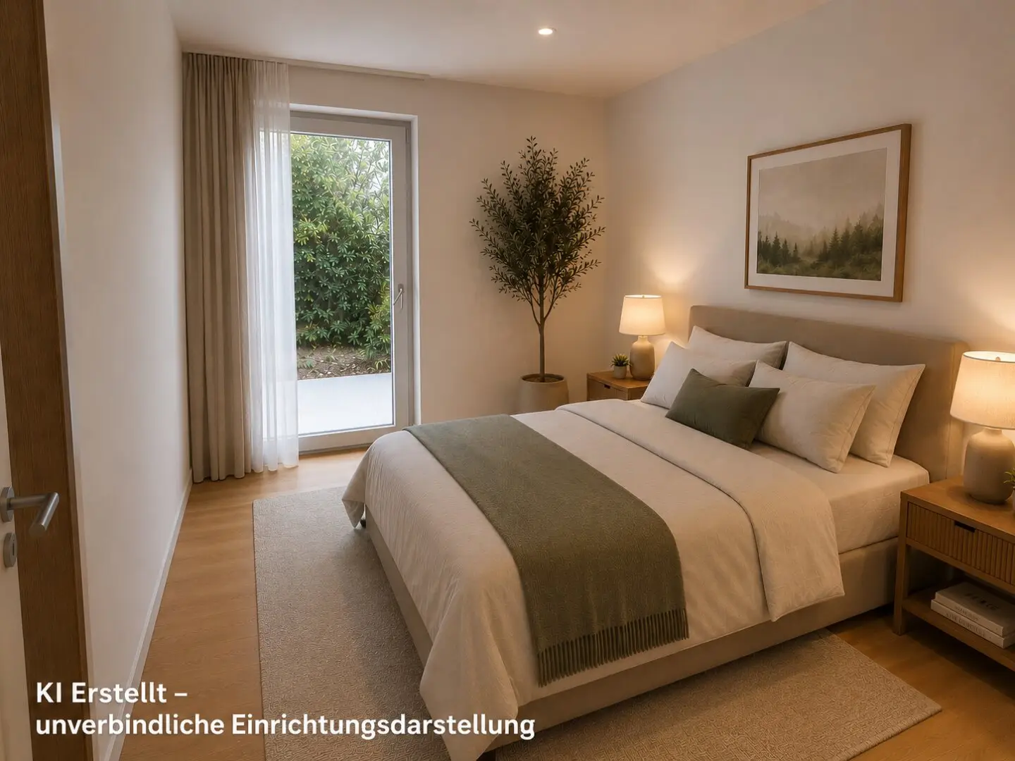 2-room garden apartment in first occupancy directly at the park