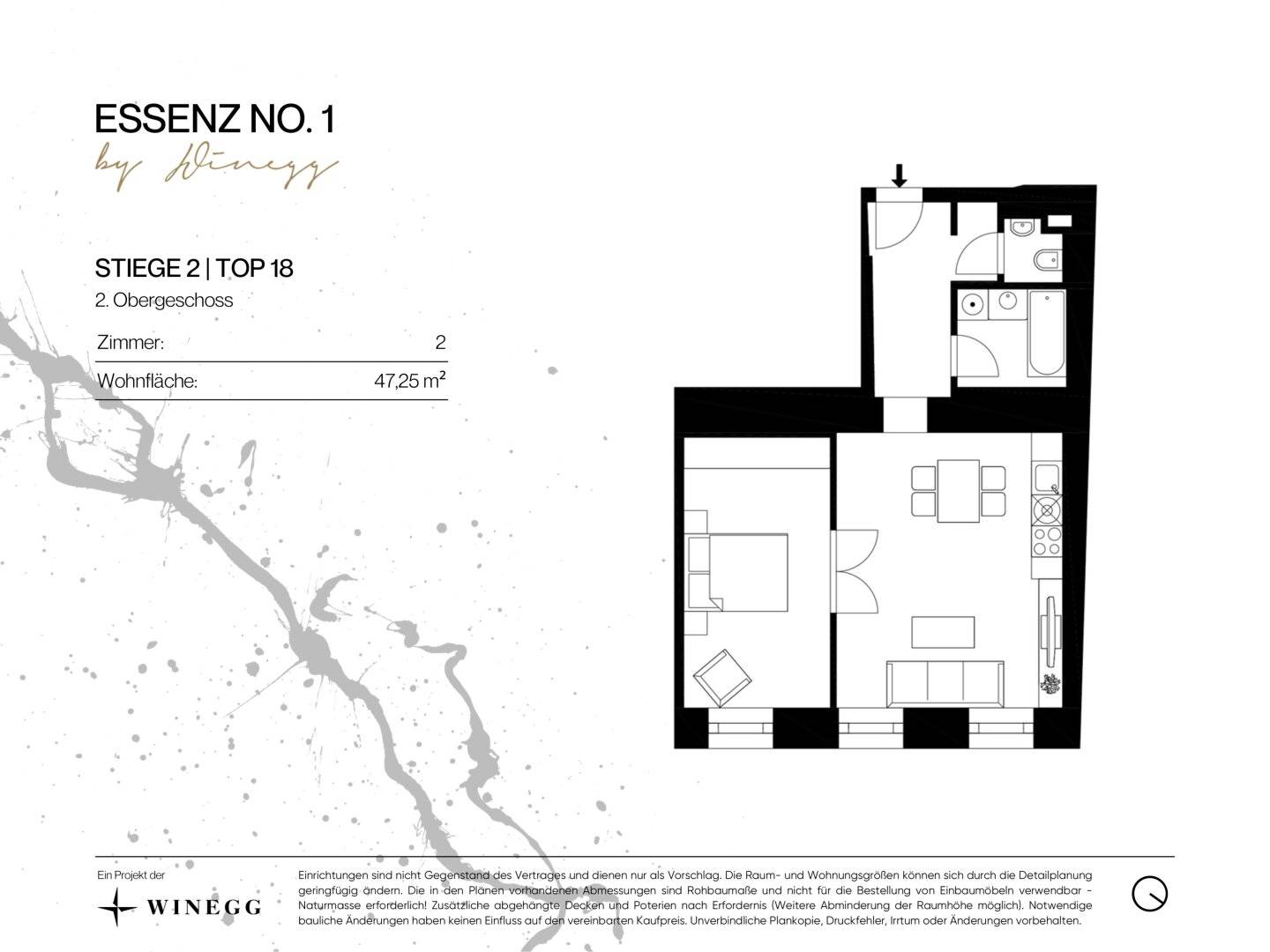 ESSENZ NO. 1 The new avantgarde of living Exclusive 2 room apartment in the heart of the city