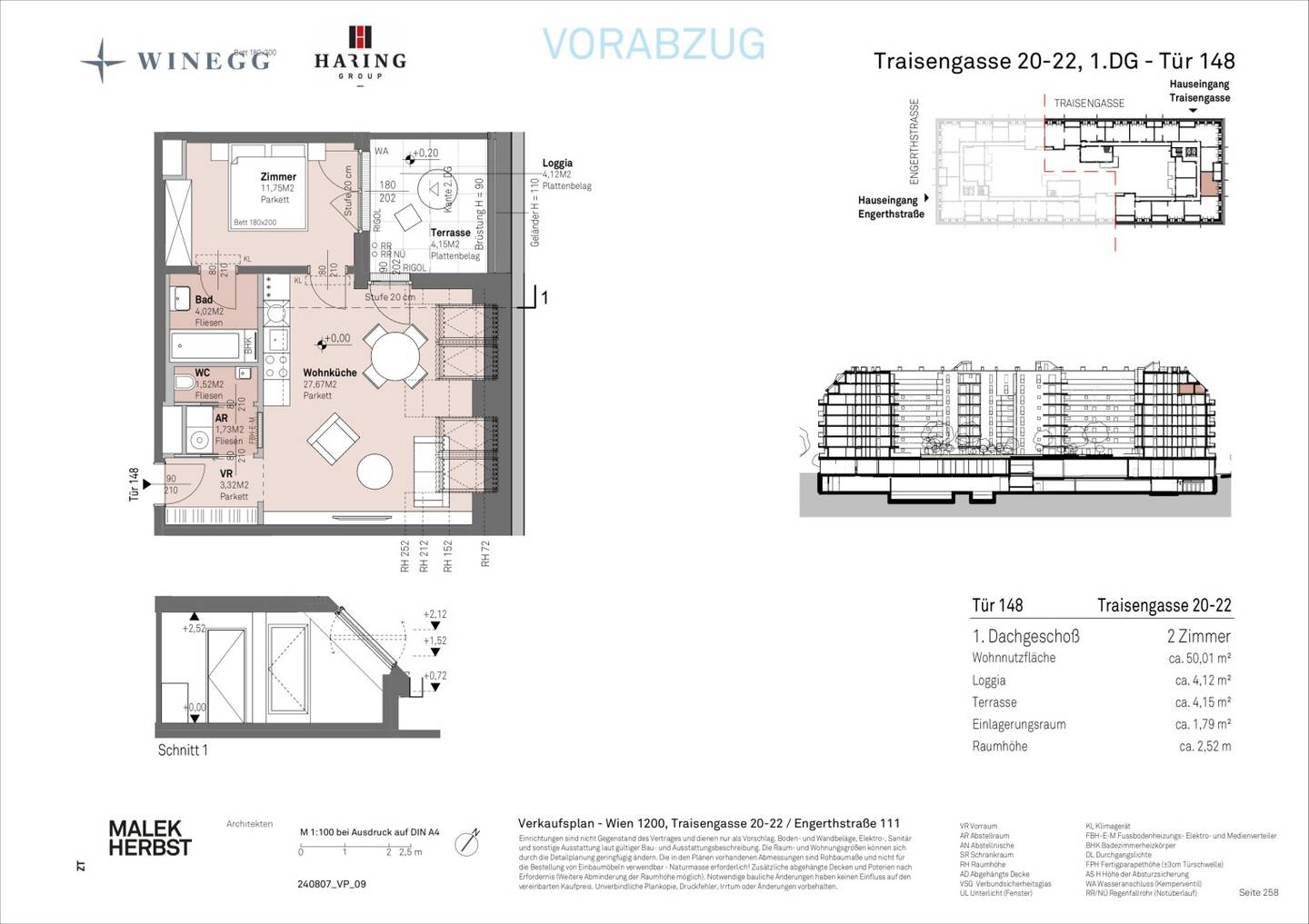 Apartment with Danube view in a new build