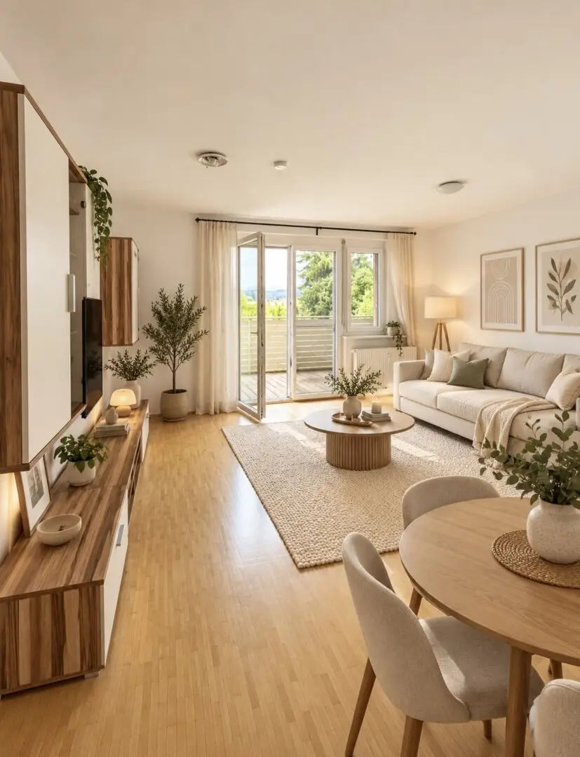 Modern 2-room condominium with large balcony, carport and green view in Wildon – ready to move in
