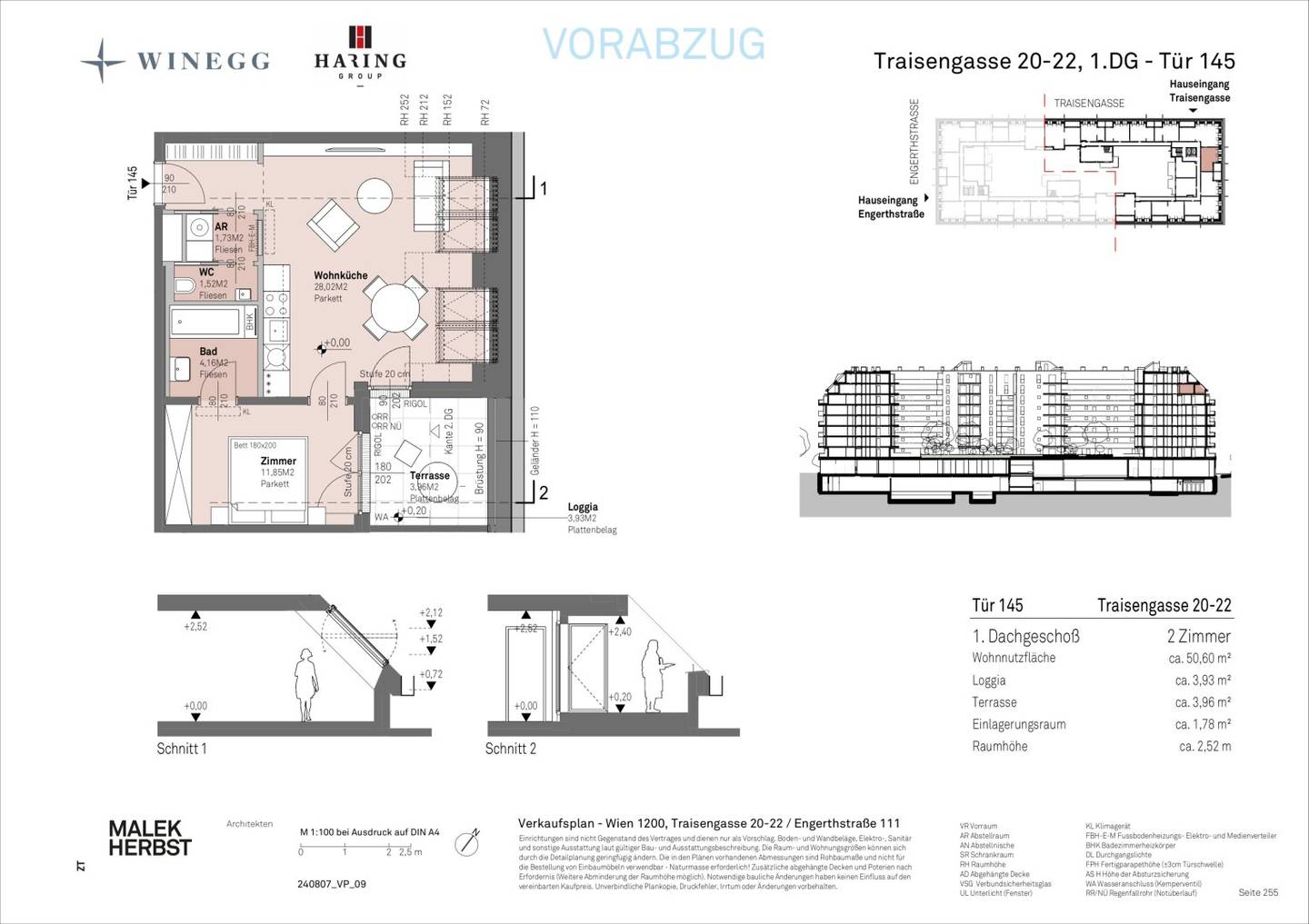 First occupancy apartment on the Danube riverfront with loggia