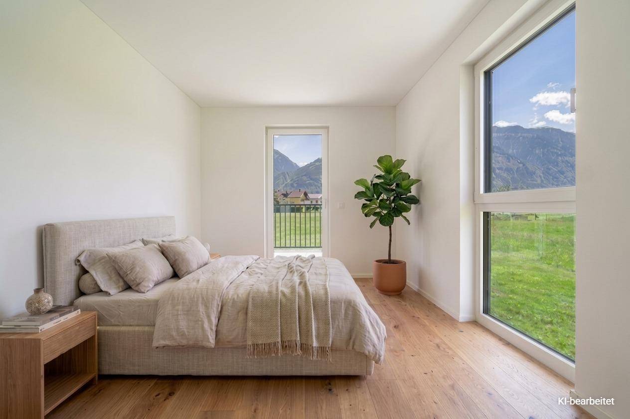 Neubauwohnung mit Fernblick und sonnigem Balkon