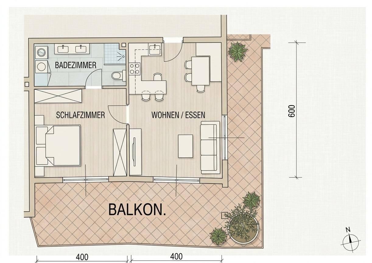 Wohnung mit sonniger Baufläche nahe Millstätter See