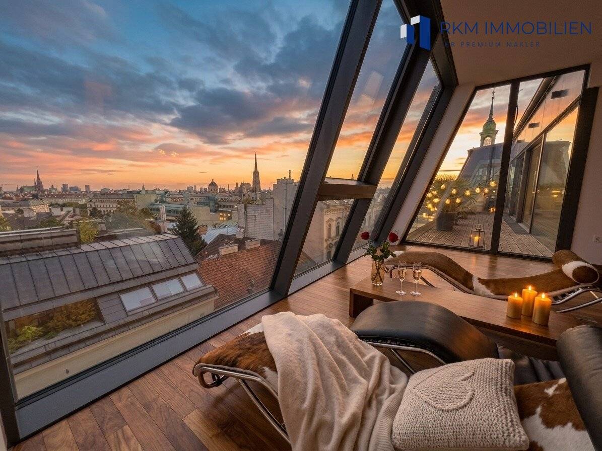 Luxurious top-floor penthouse 235m², 5 rooms, 5 terraces, first occupancy in 1080 Wien!