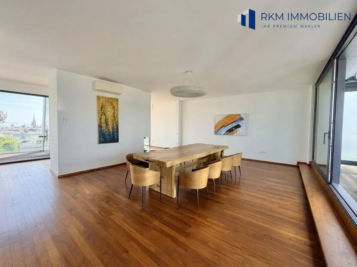 Luxuriöses DG-Penthouse 235m², 5 Zimmer, 5 Terrassen, Erstbezug im 1080 Wien!