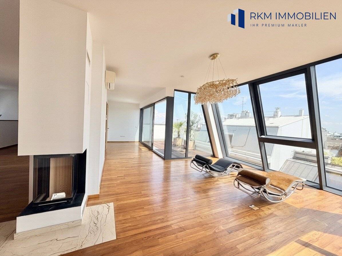 Luxurious top-floor penthouse 235m², 5 rooms, 5 terraces, first occupancy in 1080 Wien!