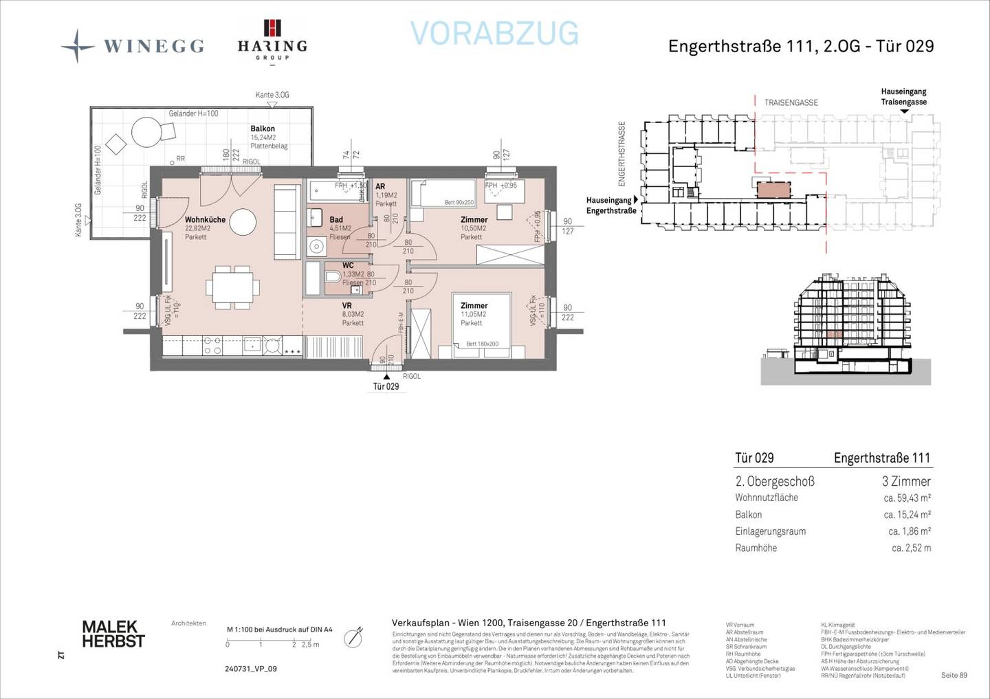 New build apartment with Danube view and balcony